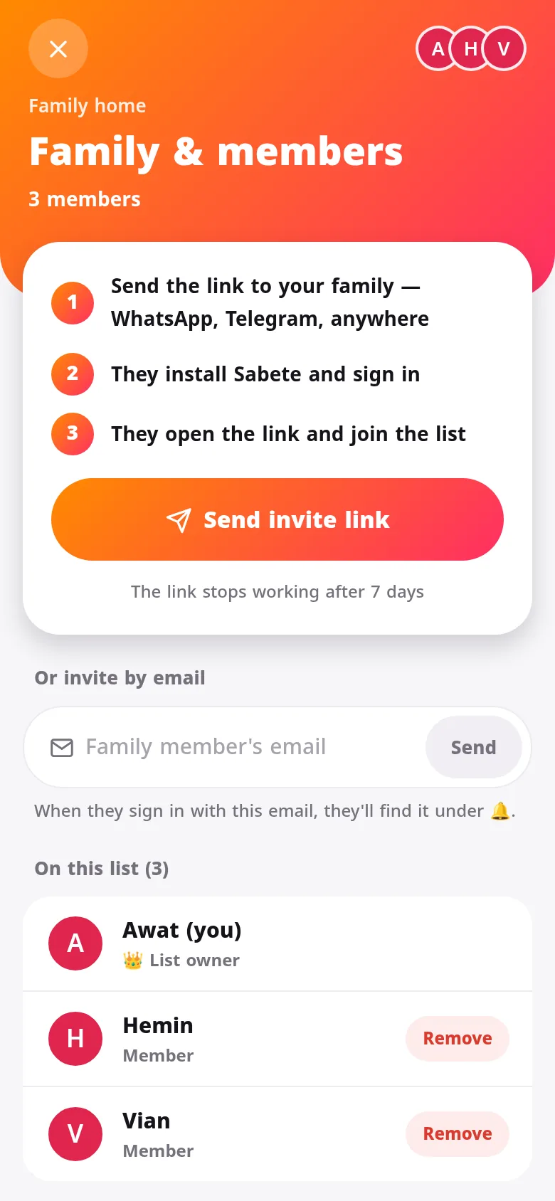 Bring the family in with one message