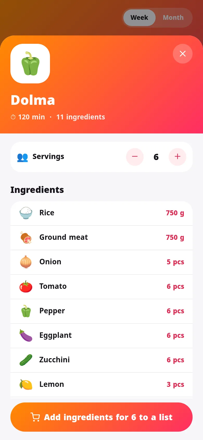 Plan the week's food, shop it in one tap