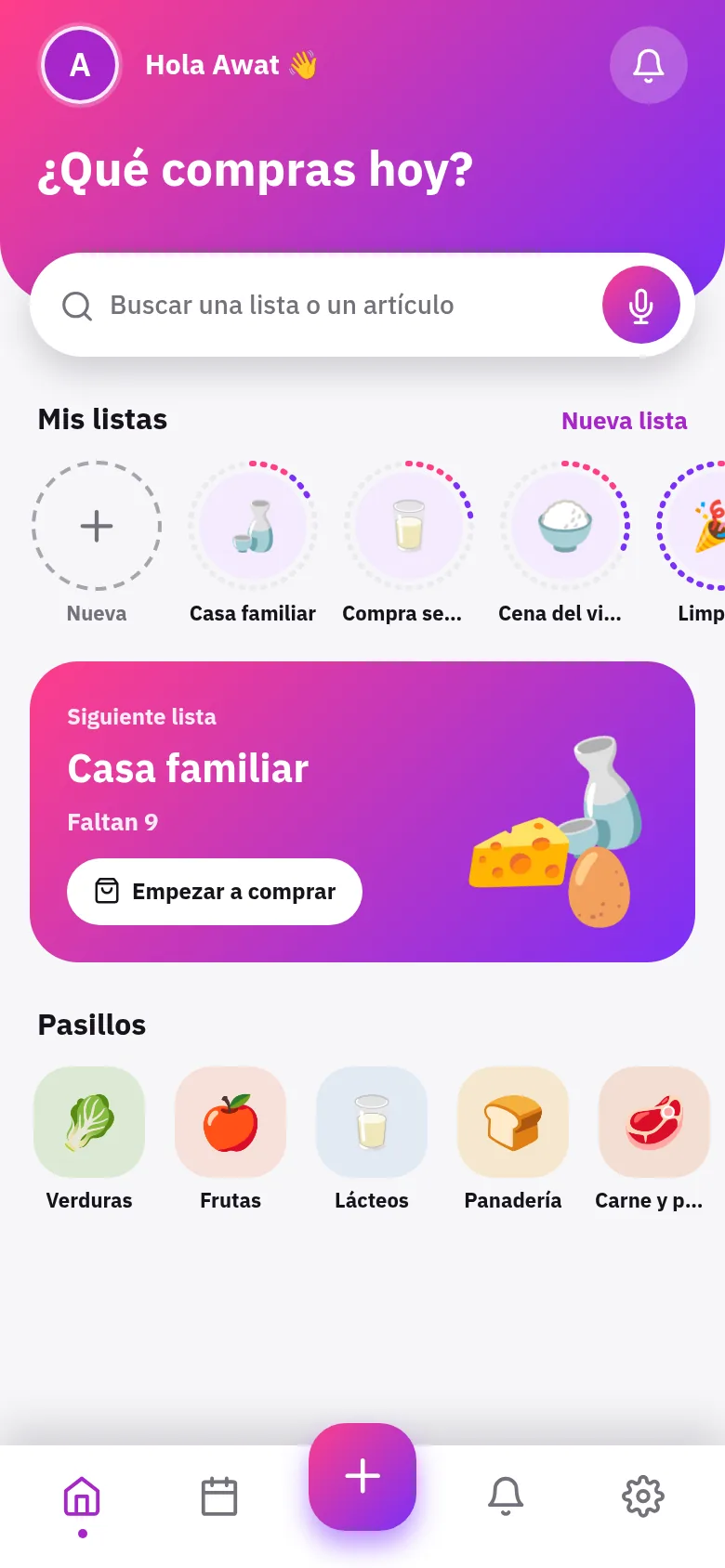 Una lista para toda la familia.