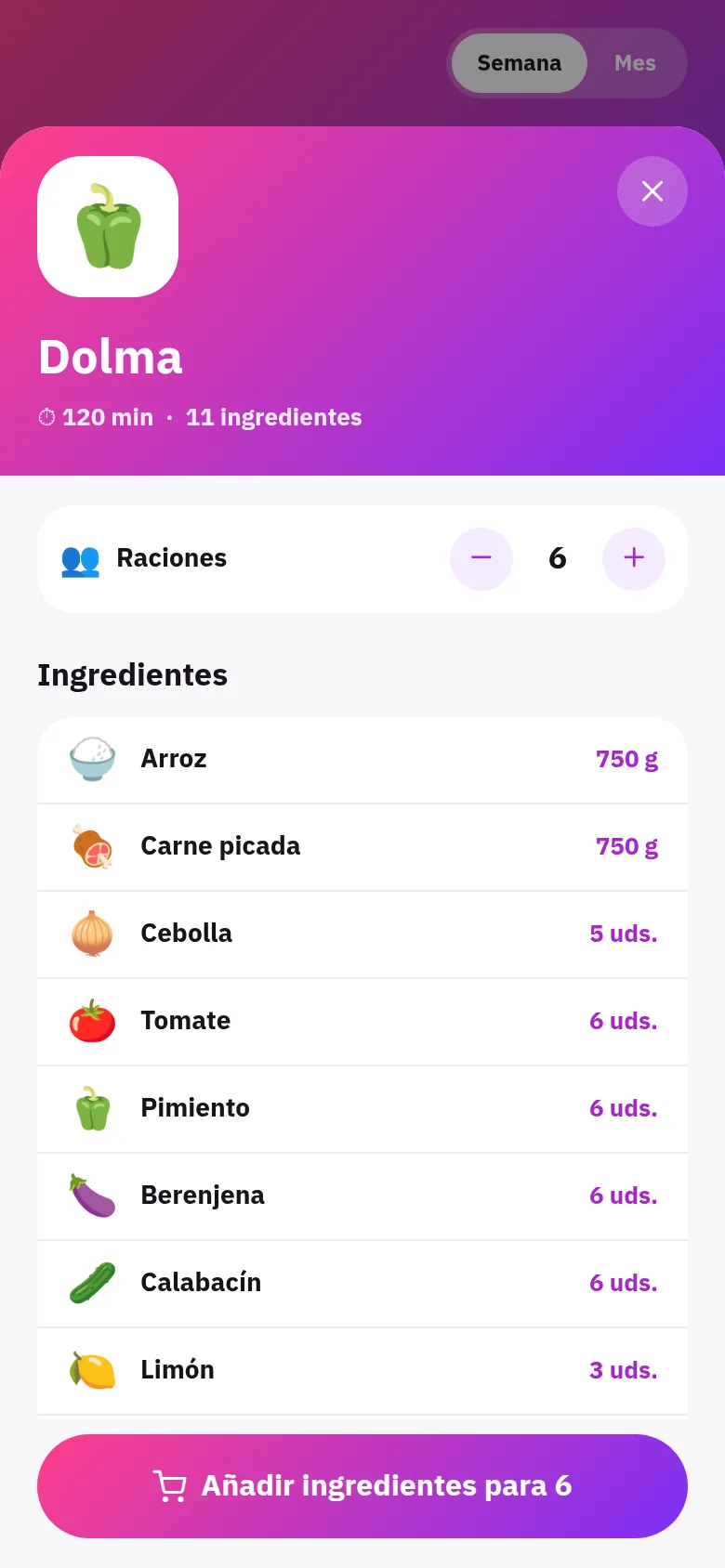 Planifica la comida de la semana y cómprala con un toque